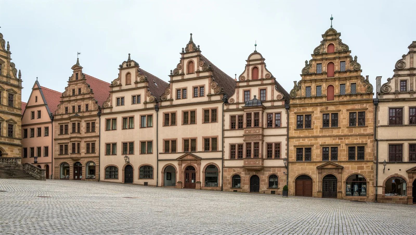 Symbolbild Altstadtplatz mit barocken Giebeln